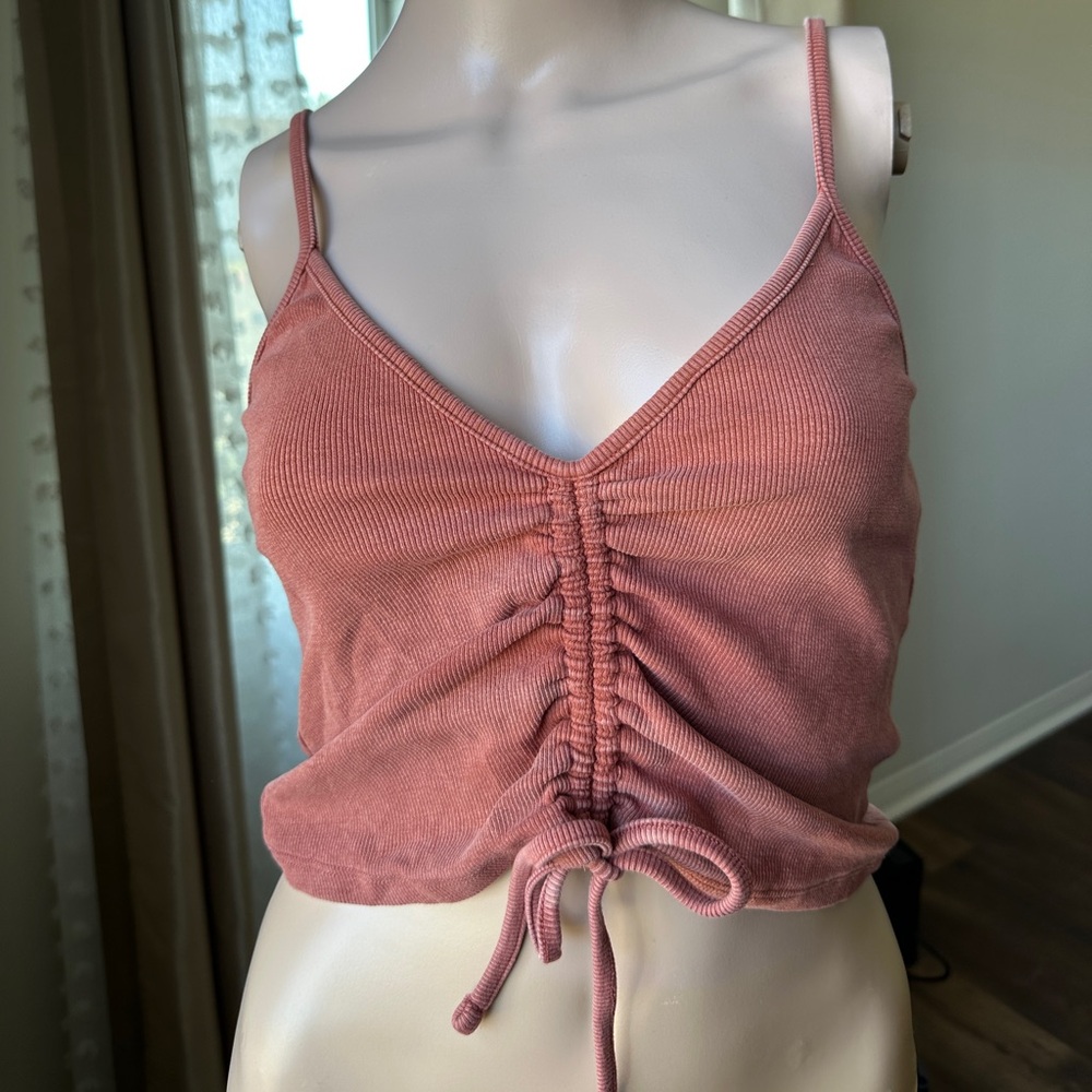 Zara Red/Burgundy/Brown Tank Top - Size M - Triangle